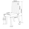 Conjunto Canto Baú com Mesa de Jantar Retangular 120x80cm SEM Vidro e 2 Cadeiras - 4