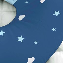 Almofada para Amamentar com Zíper Azul Céu Estrelas - 3