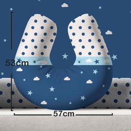Almofada para Amamentar com Zíper Azul Céu Estrelas - 4