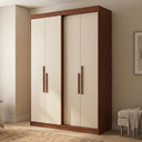 Ver imagem 1 de Guarda Roupa Solteiro 4 Portas e 2 Gavetas 100% MDF Manila Carvalho Vermontt/Off White