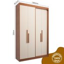 Ver imagem 4 de Guarda Roupa Solteiro 4 Portas e 2 Gavetas 100% MDF Manila Carvalho Vermontt/Off White