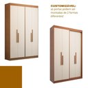 Ver imagem 7 de Guarda Roupa Solteiro 4 Portas e 2 Gavetas 100% MDF Manila Carvalho Vermontt/Off White