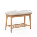 Ver imagem 2 de Banco Sapateira com Prateleira Ripada Liva 70 Cm X 36 Cm Tauari Cinza