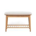 Ver imagem 1 de Banco Sapateira com Prateleira Ripada Liva 70 Cm X 36 Cm Tauari Cinza