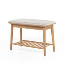 Ver imagem 3 de Banco Sapateira com Prateleira Ripada Liva 70 Cm X 36 Cm Tauari Cinza