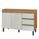 Ver imagem 1 de Balcão Gabinete para Pia Karen 119cm sem Tampo 2 Portas Nature Off White - Abmaza Peternella