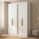 Ver imagem 1 de Guarda Roupa Solteiro 4 Portas e 2 Gavetas 100% MDF Manila Branco Ártico