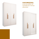 Ver mais imagens de Guarda Roupa Solteiro 4 Portas e 2 Gavetas 100% MDF Manila Branco Ártico