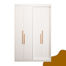 Guarda Roupa Solteiro 4 Portas e 2 Gavetas 100% MDF Manila Branco - 5