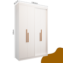 Ver imagem 3 de Guarda Roupa Solteiro 4 Portas e 2 Gavetas 100% MDF Manila Branco Ártico