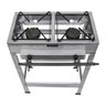 Fogão Pescador 2 Bocas Alta Pressão 30x30 com Pé Trevalla Cinza - 3