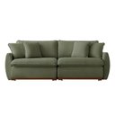 Ver imagem 7 de Sofá Cama 3 Lugares Retrátil Reclinável 230cm Linho com Molas Ensacadas Apolo Yescasa