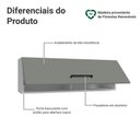 Ver imagem 3 de Armário Aéreo 100 Cm 1 Porta Basculante Branco/cinza Agata Madesa
