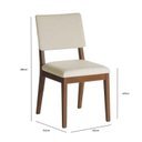 Ver imagem 3 de Conjunto Mesa de Jantar Addar 4 Cadeiras Madeira Maciça Estofadas Ella Canella/Linho Off White