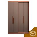Ver imagem 3 de Guarda Roupa Solteiro 4 Portas e 2 Gavetas 100% MDF Manila Carvalho Vermontt/Fendi Marrom