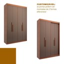 Ver imagem 7 de Guarda Roupa Solteiro 4 Portas e 2 Gavetas 100% MDF Manila Carvalho Vermontt/Fendi Marrom
