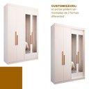 Ver imagem 7 de Guarda Roupa Solteiro com Espelho 4 Portas 2 Gavetas 100% MDF Manila Branco Ártico