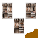 Ver imagem 5 de Guarda Roupa Solteiro com Espelho 4 Portas 2 Gavetas 100% MDF Manila Branco Ártico