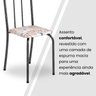 Conjunto de Mesa Tubular 100cm X 60cm Tampo em Granito com 4 Cadeiras - 7