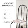 Conjunto de Mesa Tubular 100cm X 60cm Tampo em Granito com 4 Cadeiras - 10