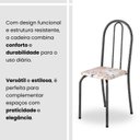 Ver mais imagens de Conjunto de Mesa Tubular 100cm x 60cm Tampo em Granito com 4 Cadeiras Prata/Bege