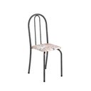 Ver imagem 4 de Conjunto de Mesa Tubular 100cm x 60cm Tampo em Granito com 4 Cadeiras Prata/Bege