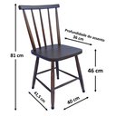 Ver imagem 4 de Jogo de Jantar Colonial Brisa Mesa 110x80 Cm + 04 Cadeiras Imbuia Rustico