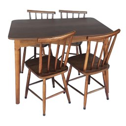Jogo de Jantar Colonial Brisa Mesa 110x80 Cm + 04 Cadeiras Imbuia Rustico - 2