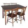 Jogo de Jantar Colonial Brisa Mesa 110x80 Cm + 04 Cadeiras Imbuia Rustico - 1
