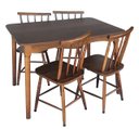 Ver imagem 1 de Jogo de Jantar Colonial Brisa Mesa 110x80 Cm + 04 Cadeiras Imbuia Rustico