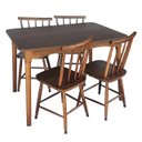 Ver imagem 1 de Jogo de Jantar Colonial Brisa Mesa 110x80 Cm + 04 Cadeiras Imbuia Rustico