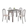 Conjunto de Mesa Tubular 100cm X 60cm Tampo em Granito com 4 Cadeiras - 2