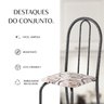 Conjunto de Mesa Tubular 100cm X 60cm Tampo em Granito com 4 Cadeiras - 6