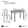 Conjunto de Mesa Tubular 100cm X 60cm Tampo em Granito com 4 Cadeiras - 5