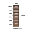 Ver imagem 5 de Armário Multiuso 2 Portas 5 Prateleiras Marrom/Wood
