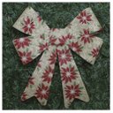 Ver imagem 1 de Kit 8 Enfeite Árvore Natal Laço Decorado Com Flores 46 Cm