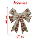 Ver imagem 2 de Kit 8 Enfeite Árvore Natal Laço Decorado Com Flores 46 Cm