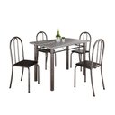 Ver imagem 2 de Conjunto de Mesa Tubular 100cm X 60cm Tampo em Granito com 4 Cadeiras
