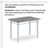 Conjunto de Mesa Tubular 100cm X 60cm Tampo em Granito com 4 Cadeiras - 10