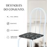 Conjunto de Mesa Tubular 100cm X 60cm Tampo em Granito com 4 Cadeiras - 7