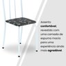 Conjunto de Mesa Tubular 100cm X 60cm Tampo em Granito com 4 Cadeiras - 8