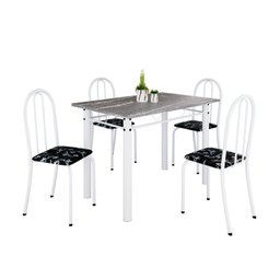 Conjunto de Mesa Tubular 100cm X 60cm Tampo em Granito com 4 Cadeiras - 2
