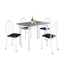 Ver imagem 2 de Conjunto de Mesa Tubular 100cm X 60cm Tampo em Granito com 4 Cadeiras