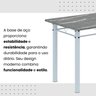 Conjunto de Mesa Tubular 100cm X 60cm Tampo em Granito com 4 Cadeiras - 11