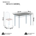 Ver imagem 5 de Conjunto de Mesa Tubular 100cm X 60cm Tampo em Granito com 4 Cadeiras
