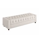 Ver imagem 1 de Puff Baú Calçadeira 160cm Heste Courino Off White - Sallar Home