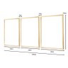 Kit 3 Quadros Decorativo Sala Ambiente Moldura Pinus Geométrico Minimalista Moderno - 4