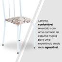 Ver mais imagens de Conjunto de Mesa Tubular 100cm x 60cm Tampo em Granito com 4 Cadeiras Arabesco/Branco