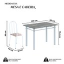 Ver imagem 5 de Conjunto de Mesa Tubular 100cm X 60cm Tampo em Granito com 4 Cadeiras