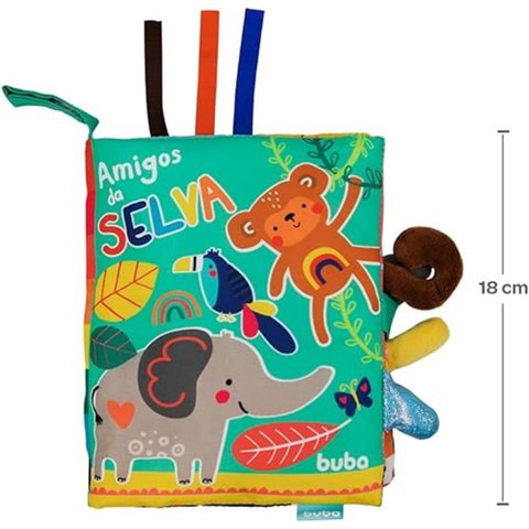 Livro Atividades Bebê Interativo Textura Buba Jungle